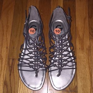 Guess Strappy Thong Sandal w Bling